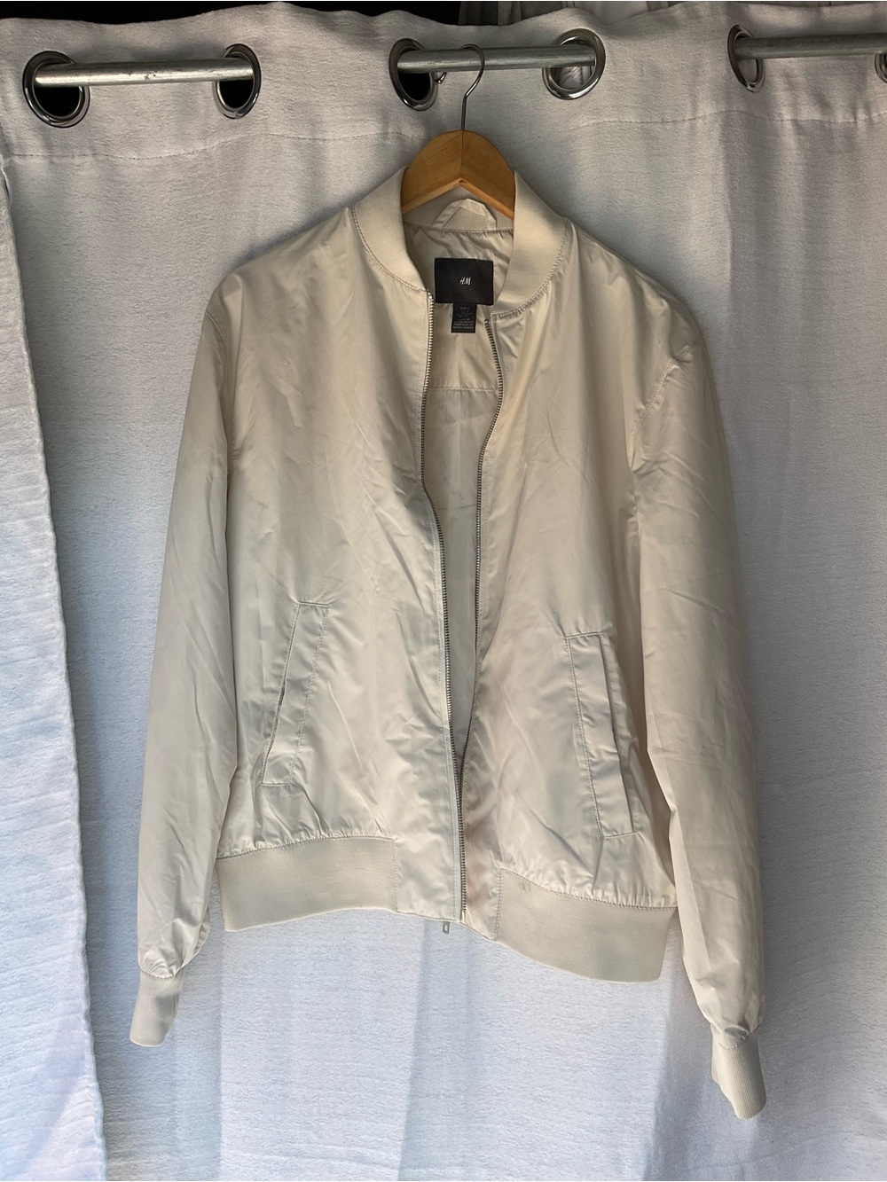 H&M Light Cream Bomber Jacket